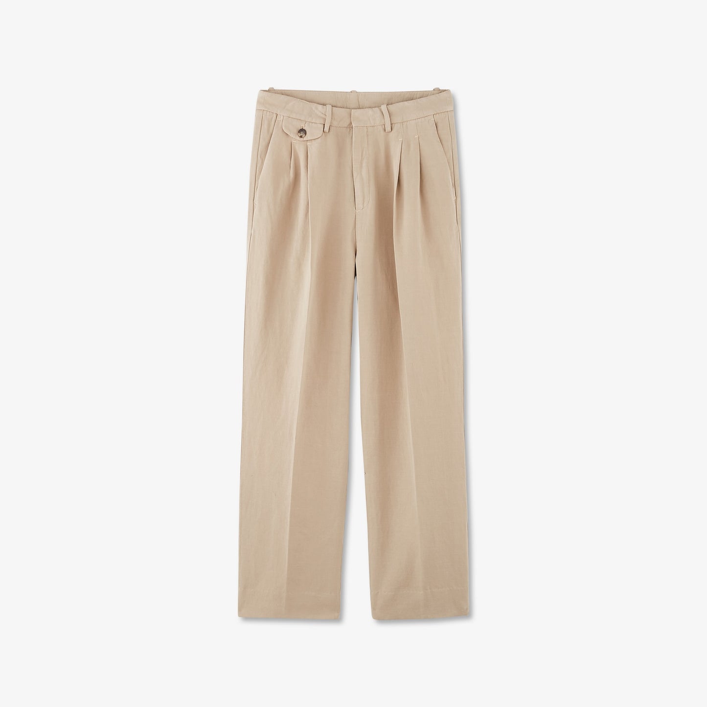Beige carrot-fit trousers