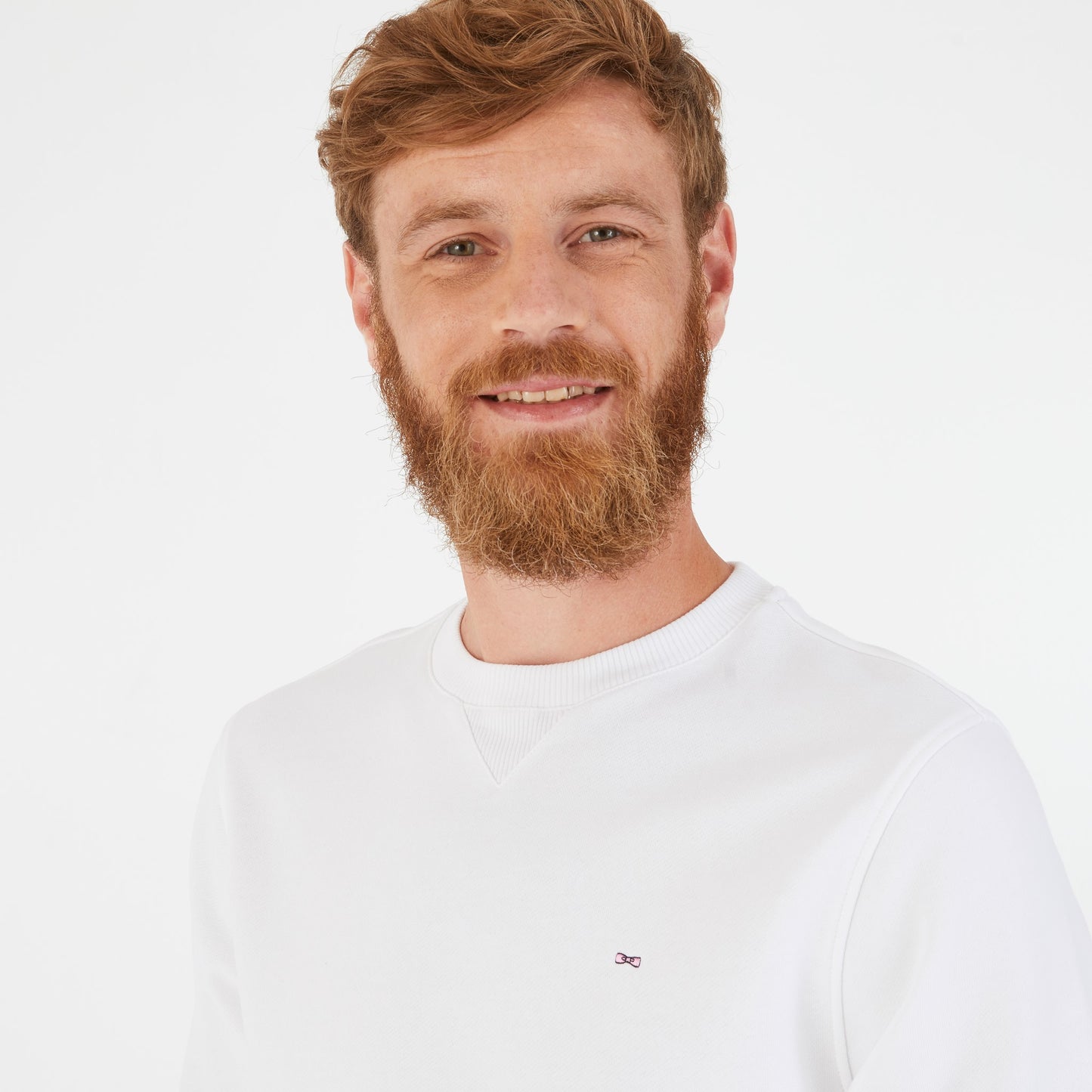 Sweat blanc en molleton