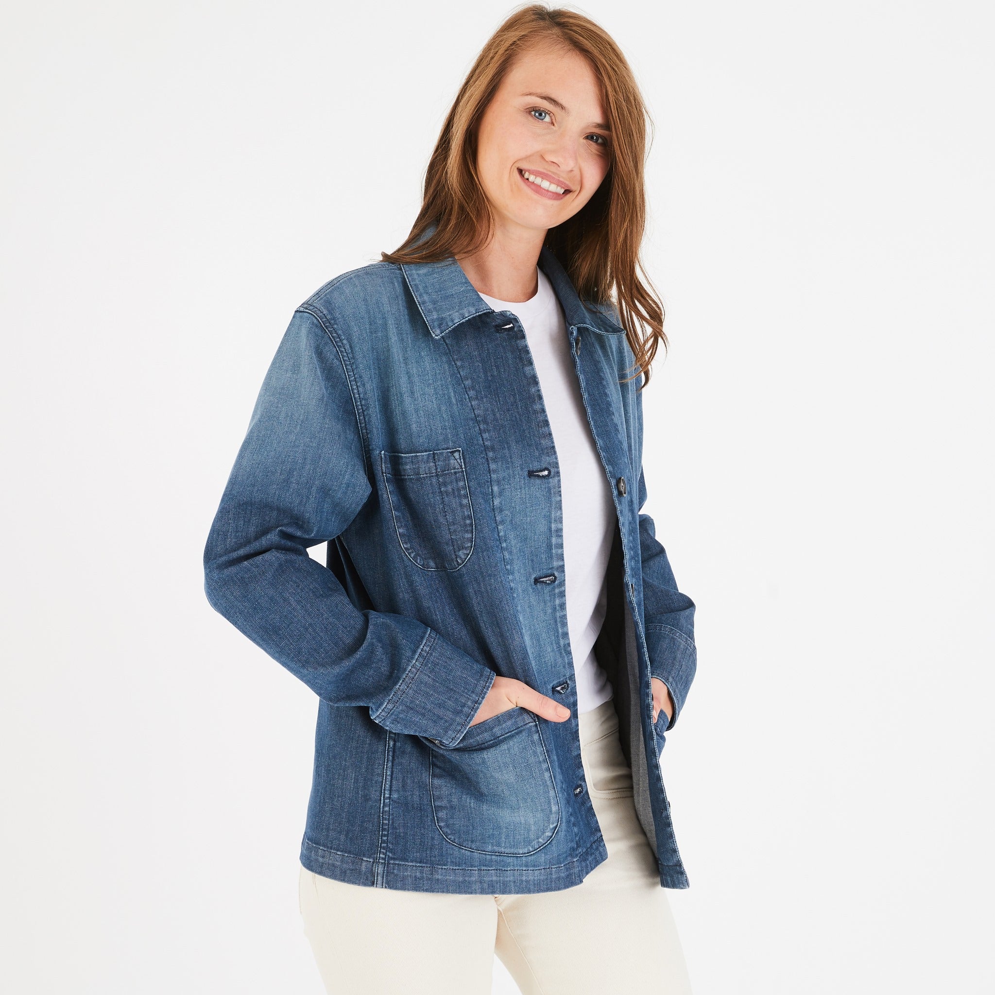 Surchemise blue in cotton