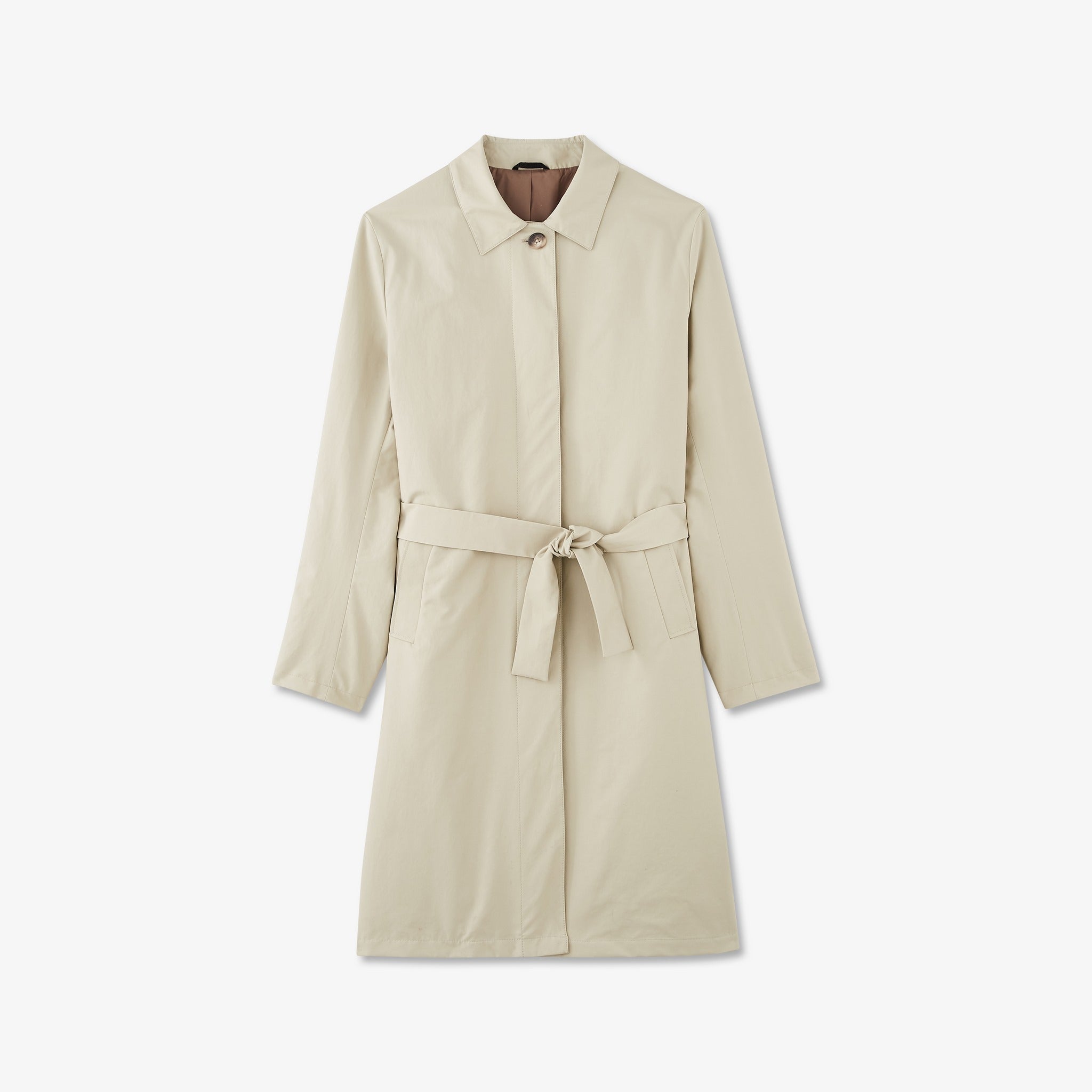 Imperméable beige avec ceinture