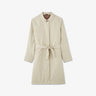Beige raincoat with belt