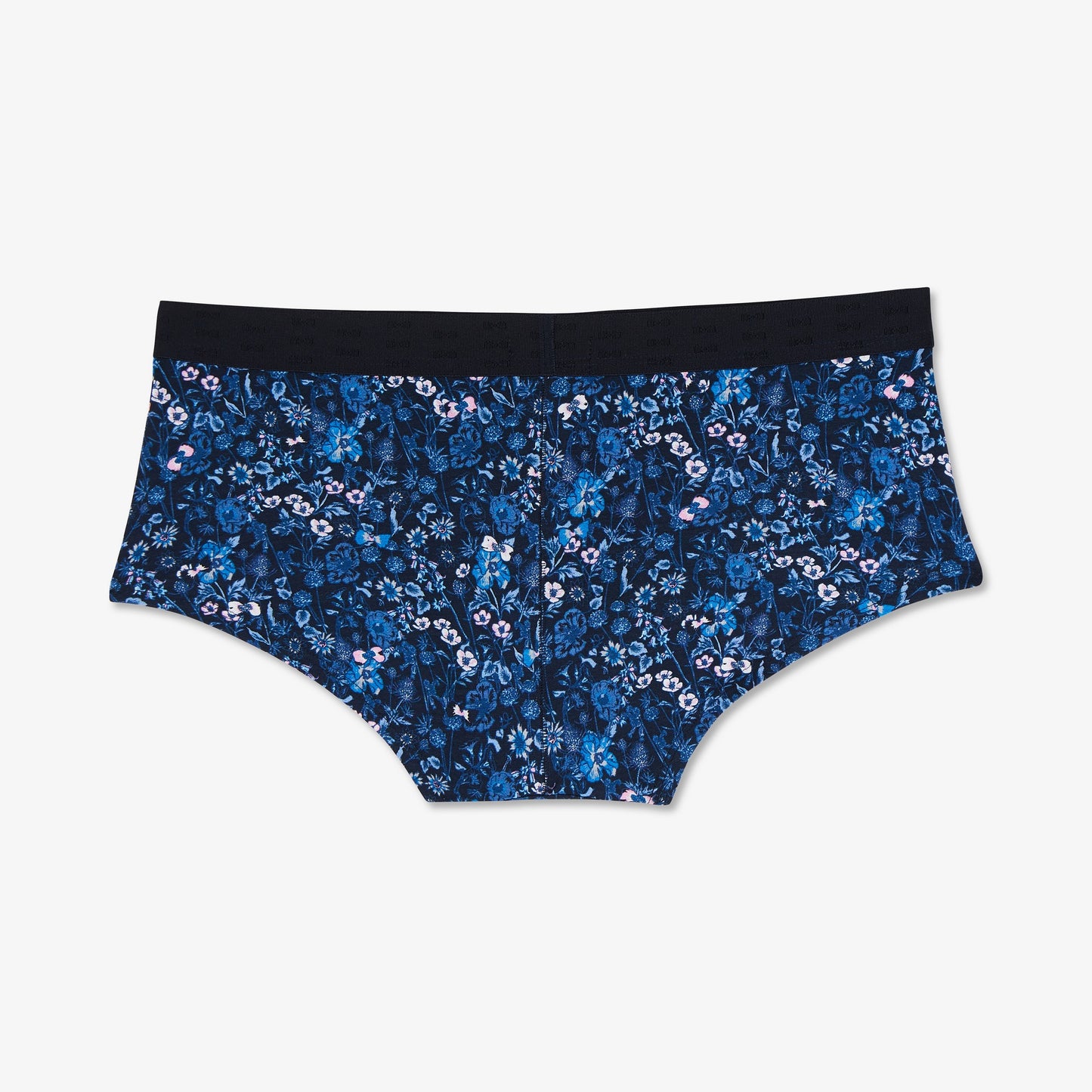 Dark blue shorties with floral print