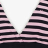 Triangle bra with stripes