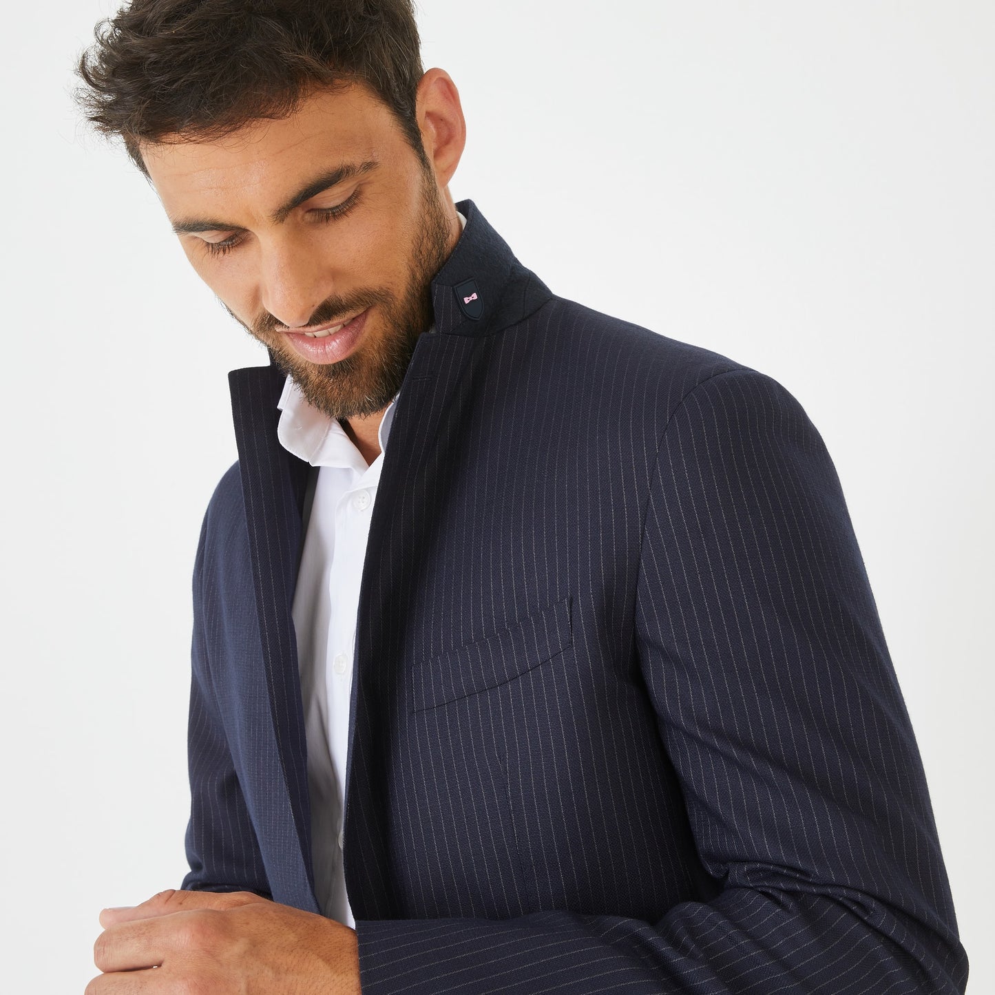 Dark blue striped blazer