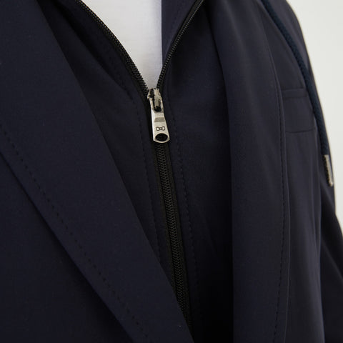 Blazer bleu foncé avec parmenture sweat amovible - Image 3
