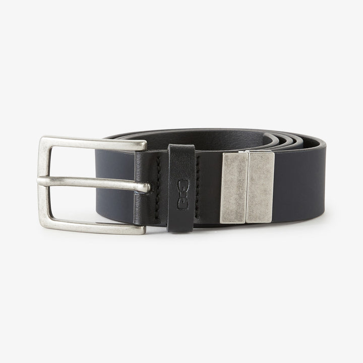 Ceinture en caoutchouc réversible noire