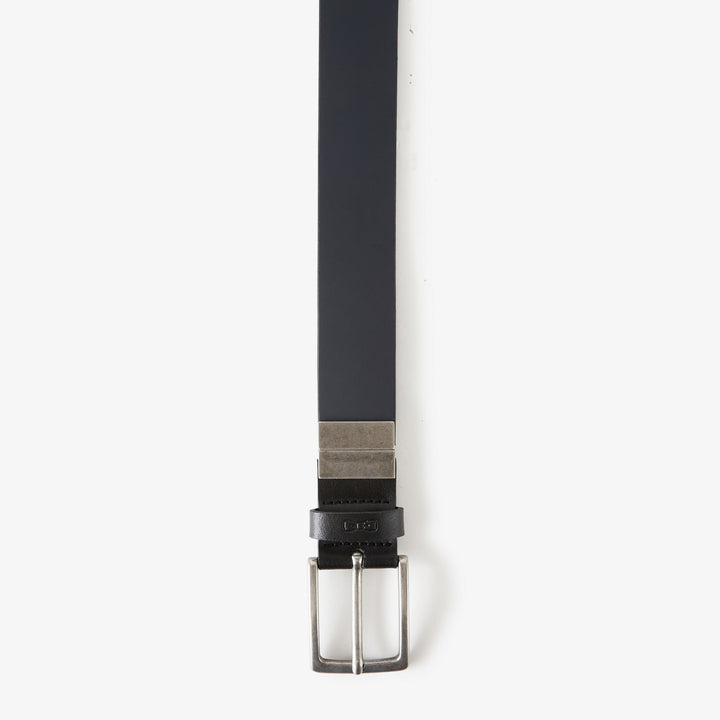 Ceinture en caoutchouc réversible noire