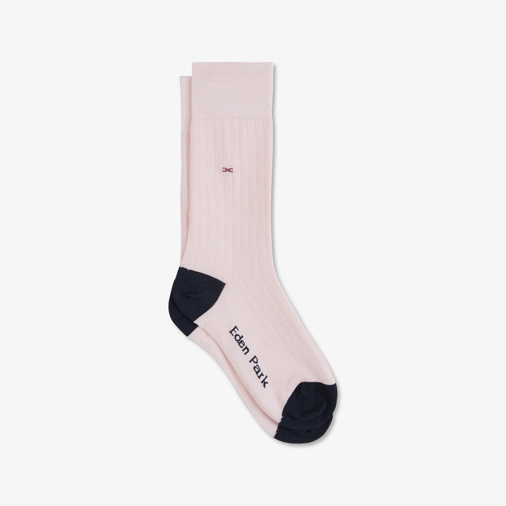 Paire de chaussettes côtelées rose clair