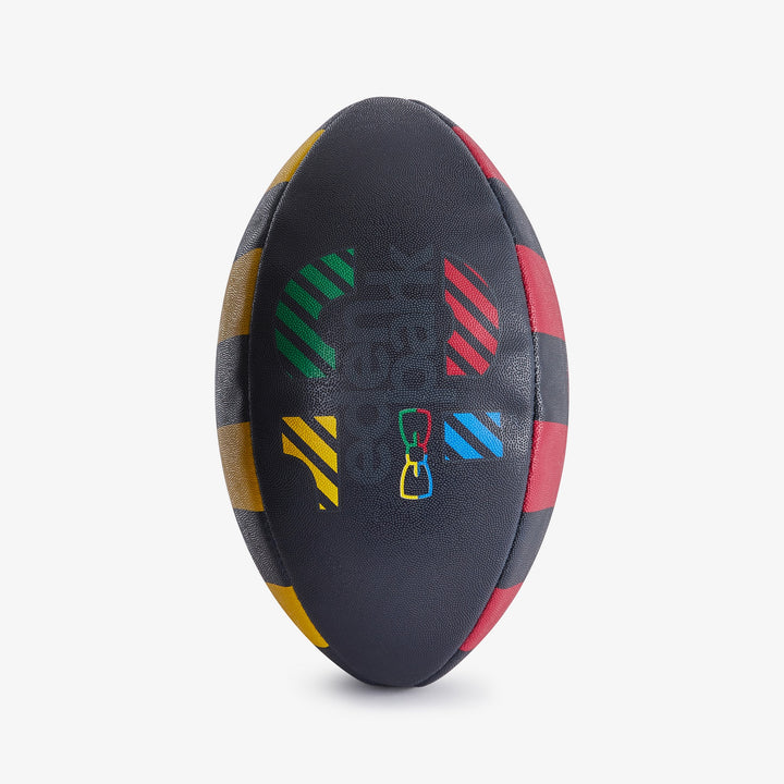 Ballon de rugby sérigraphié multicolore