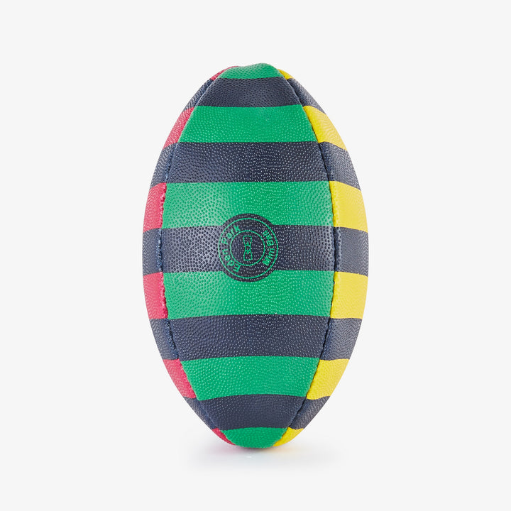 Mini ballon de rugby cerclé multicolore