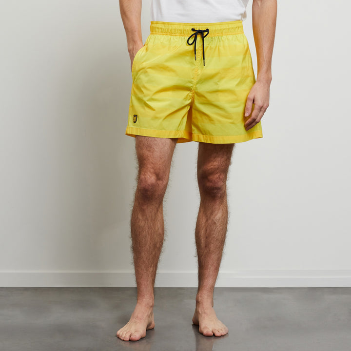 Short de bain à rayures jaune