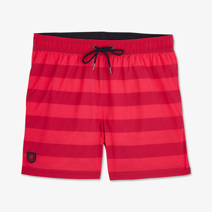 Short de bain à rayures rouge