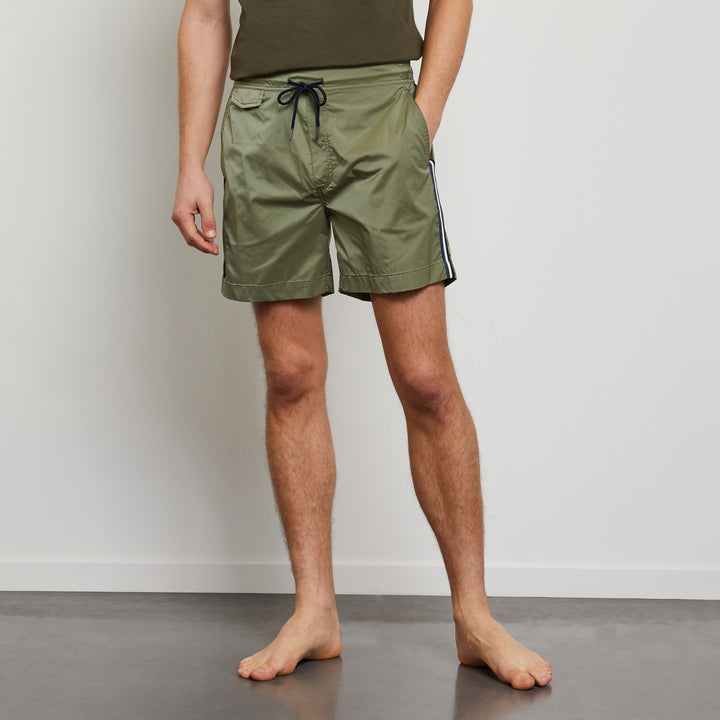 Short de bain kaki