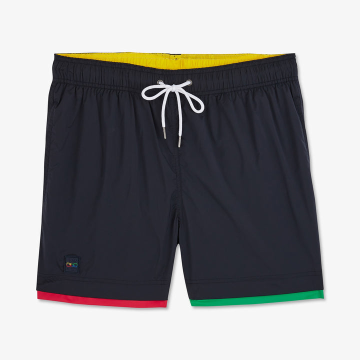 Short de bain bleu marine color-block