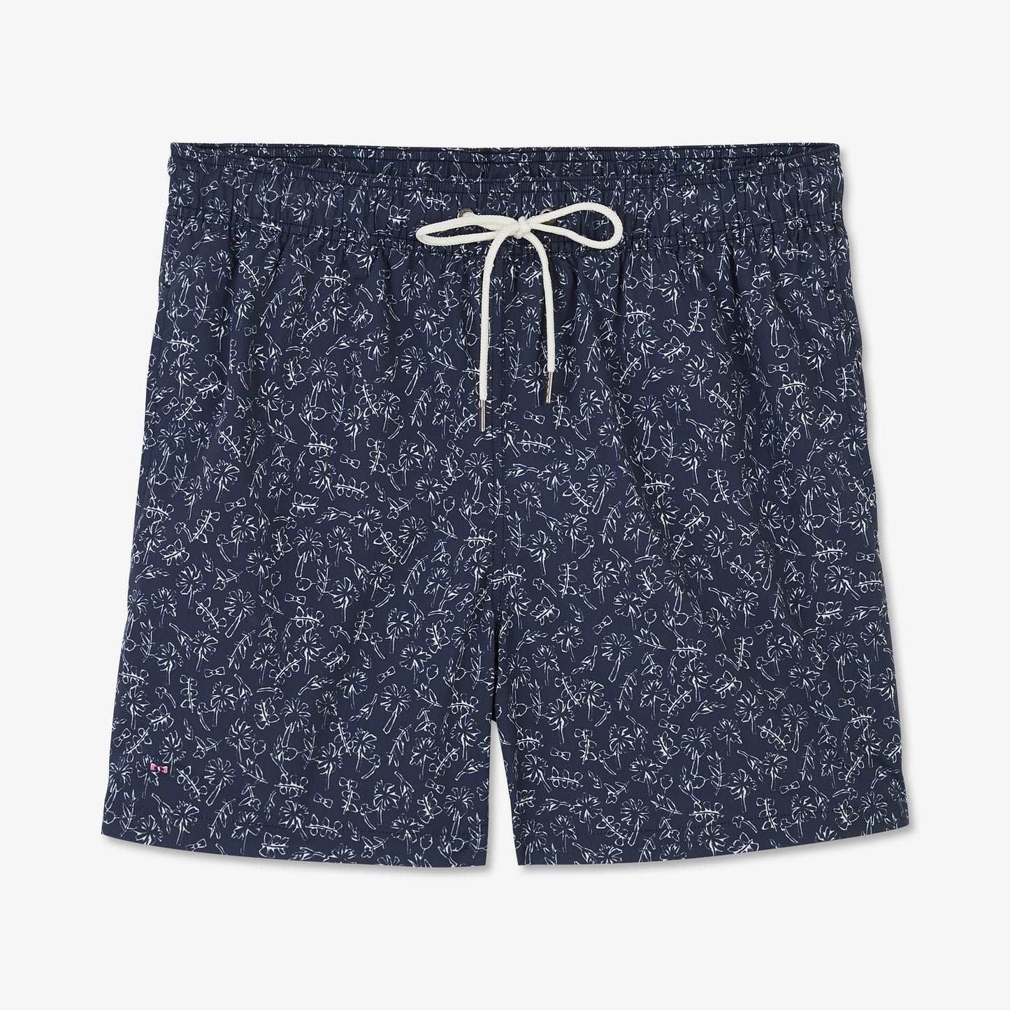 Swim shorts with exclusive leaves print