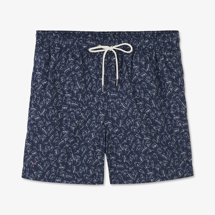 Short de bain imprimé exclusif feuilles