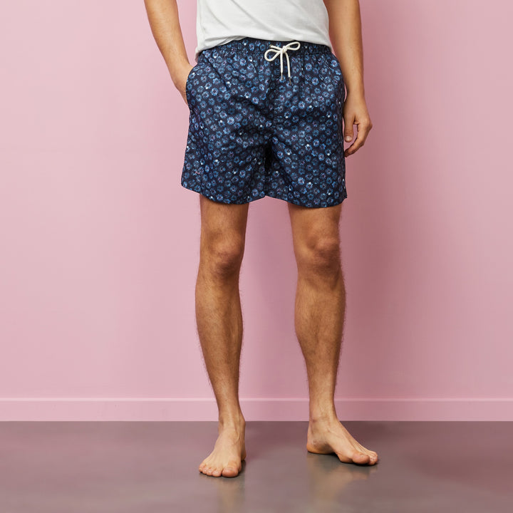 Short de bain imprimé fleurs exclusif