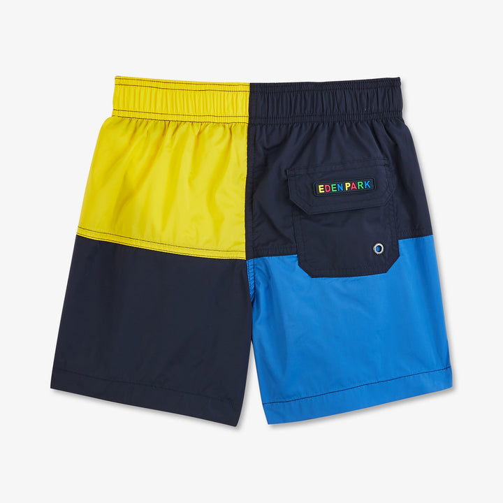 Short de bain color-block multicolore