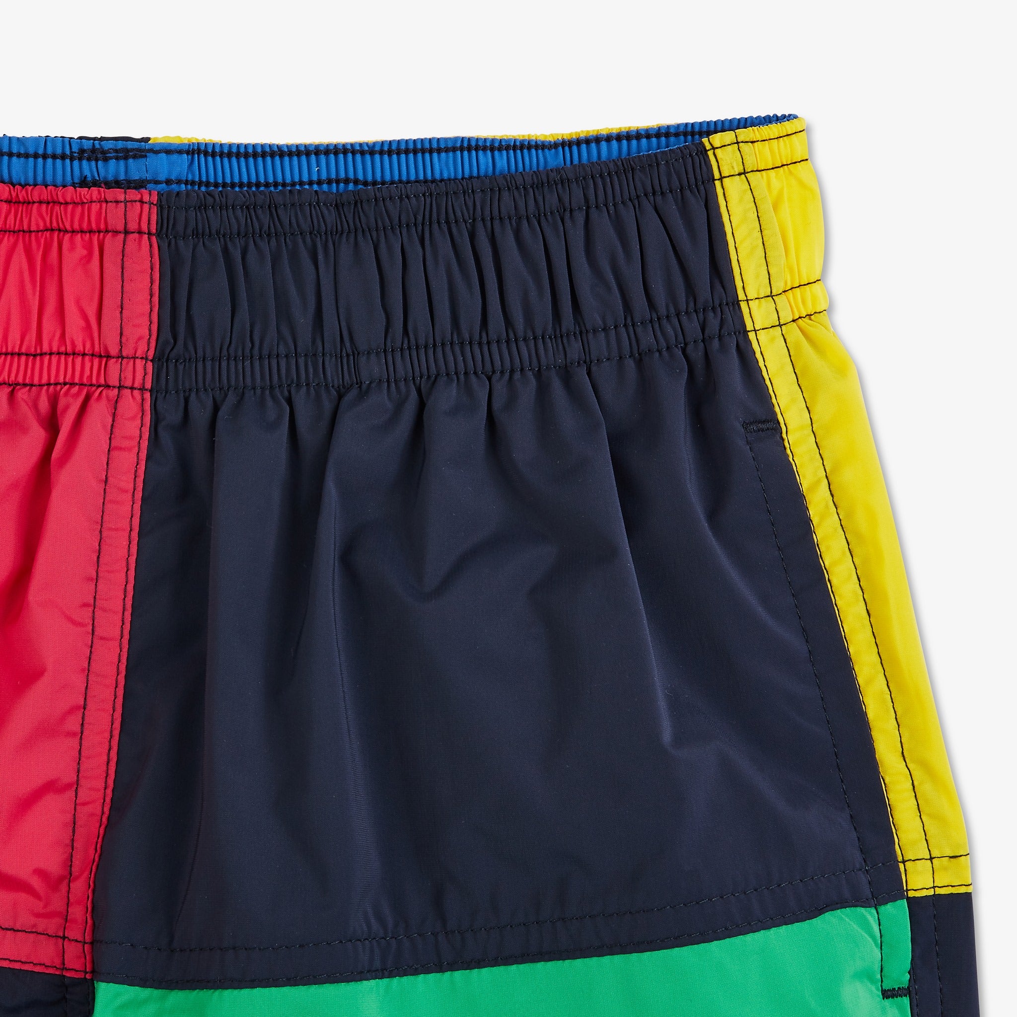 Short de bain color-block multicolore