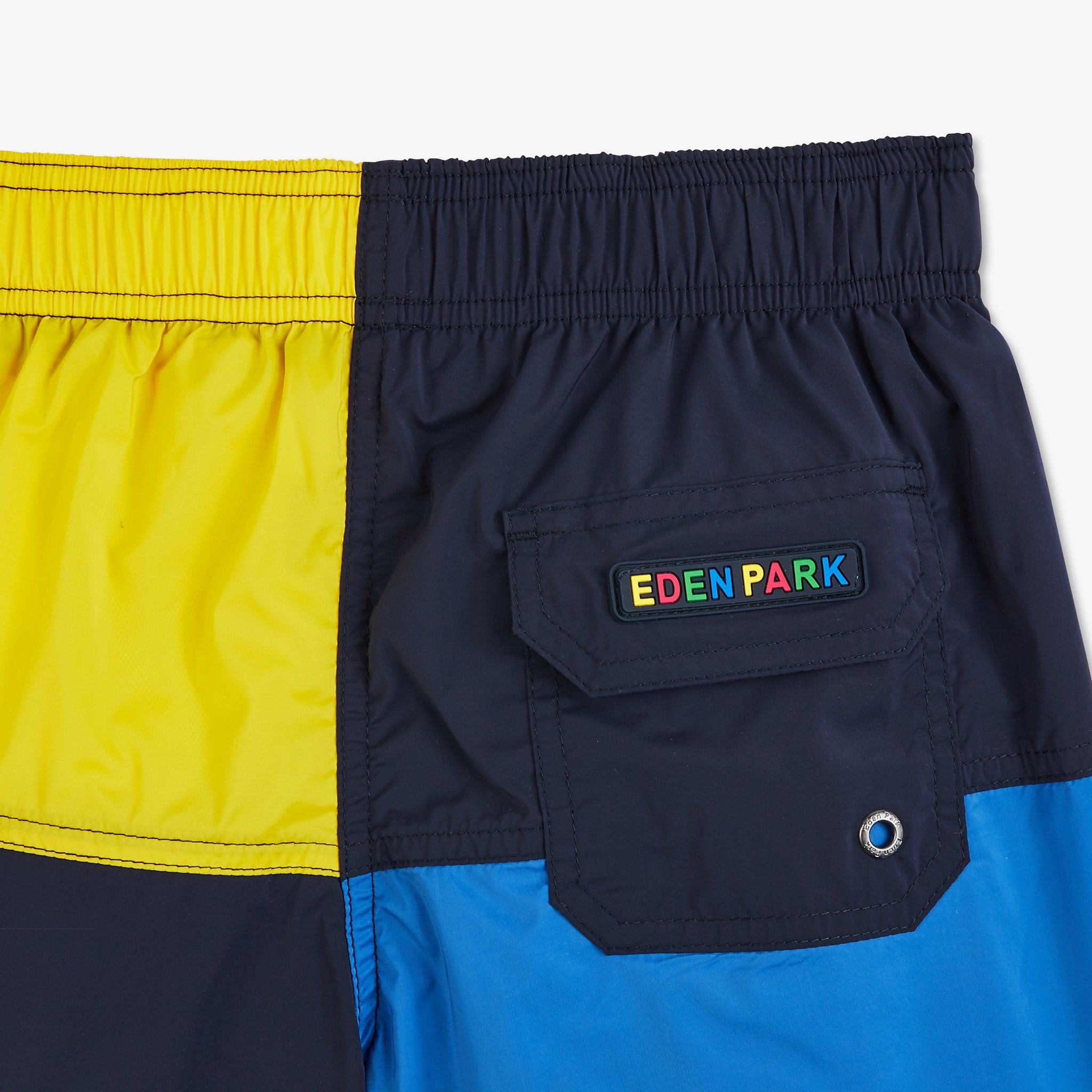 Short de bain color-block multicolore
