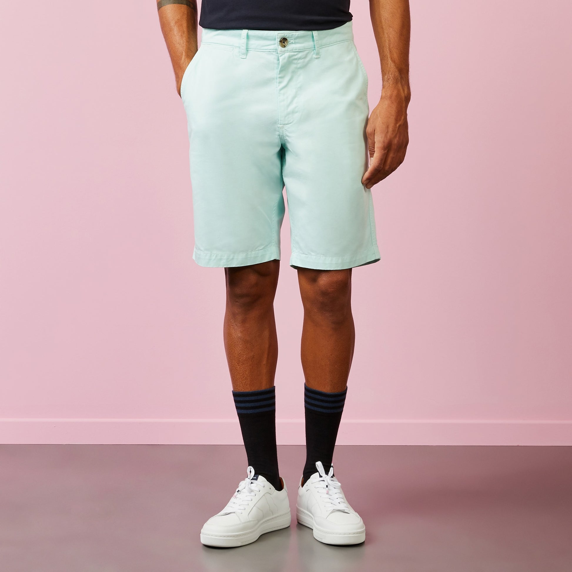 Bermuda chino turquoise clair Eden Park