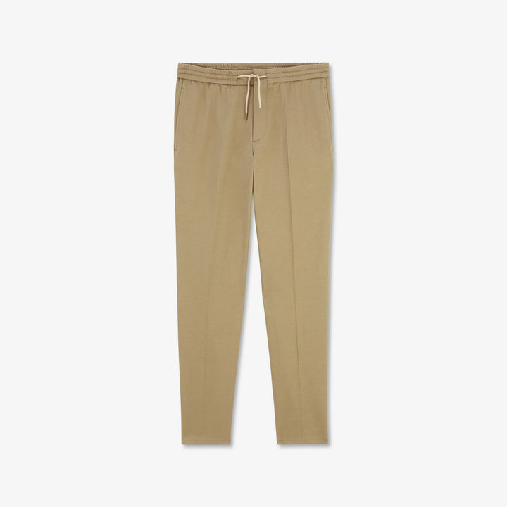 Pantalon beige à plis cassés