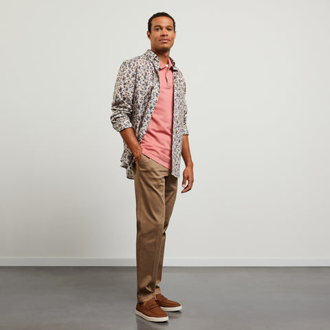 Beige trousers with loose pleats - Image 1