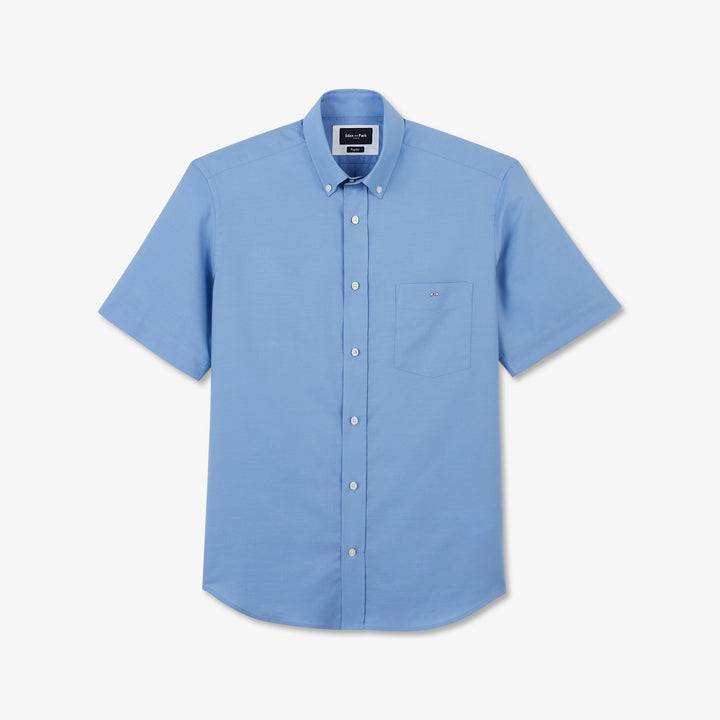 Chemisette bleu clair en coton piqué