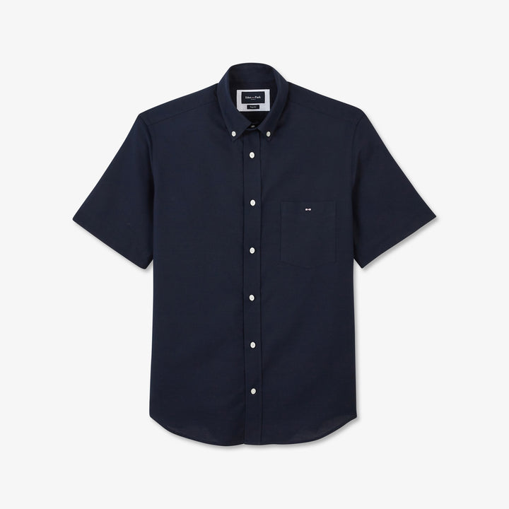 Chemisette bleu foncé en coton piqué