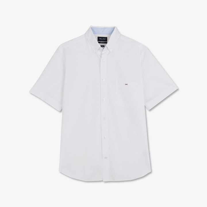 Chemisette blanche unie en coton Pima