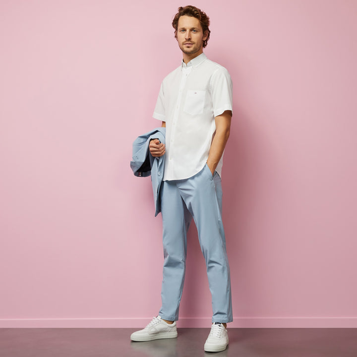 Chemisette blanche unie en coton Pima