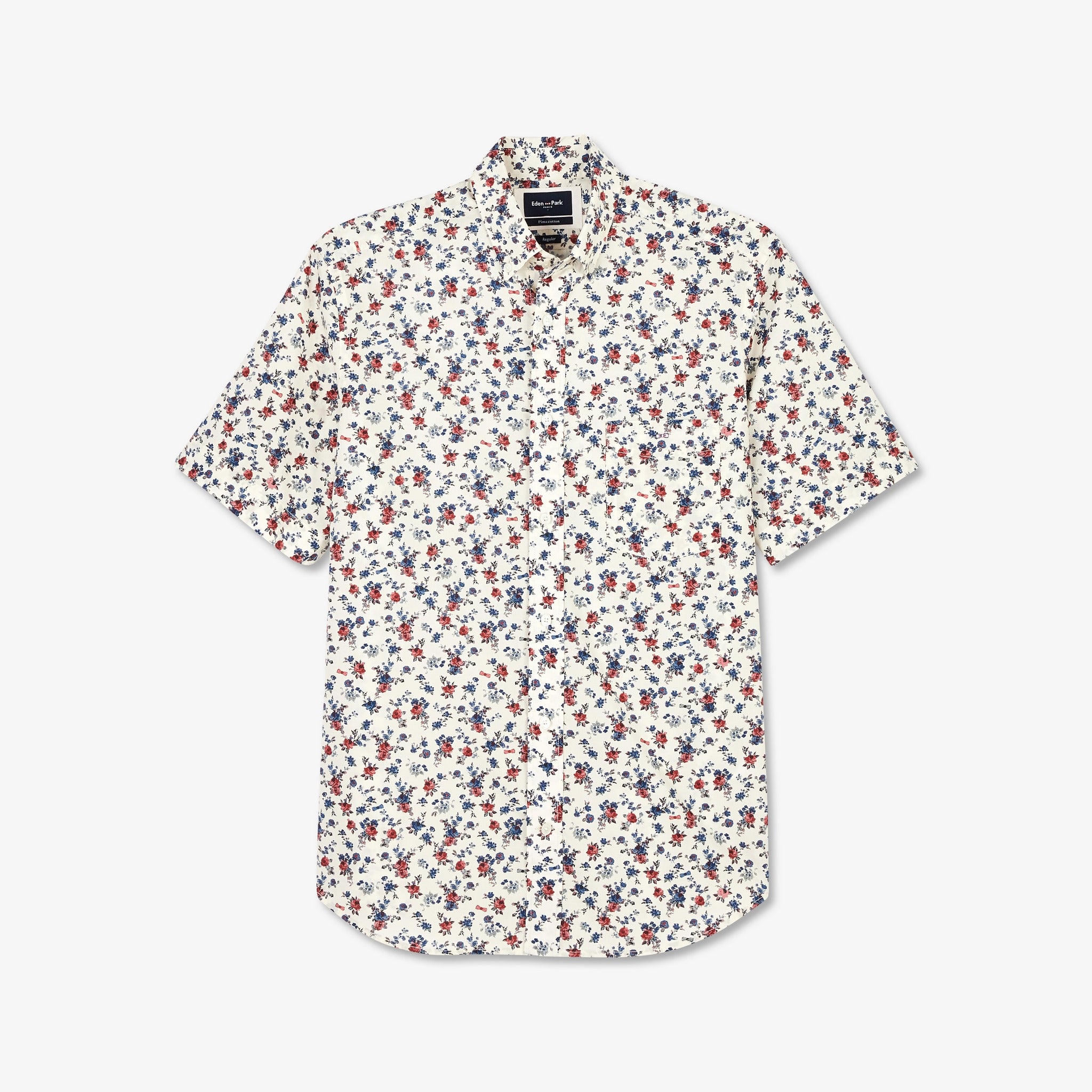 Chemisette en coton Pima imprimée exclusif fleuri