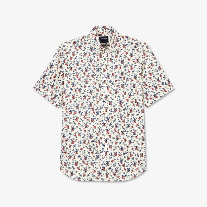 Chemisette en coton Pima imprimée exclusif fleuri
