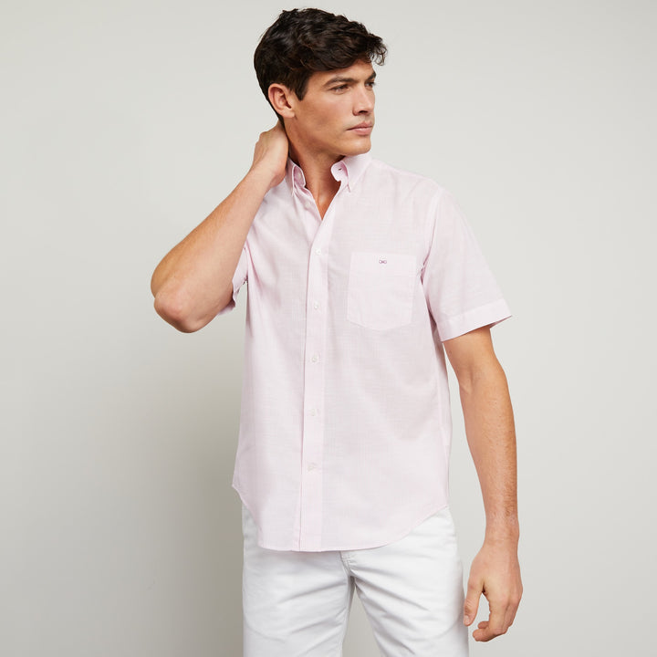 Chemisette rose rayée en coton doddy