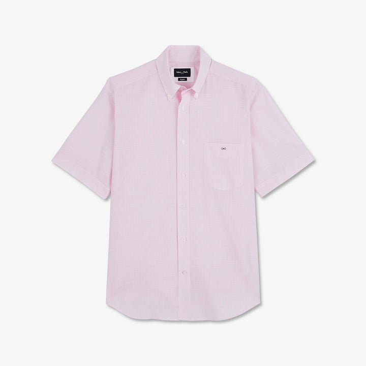 Chemisette rose rayée en coton doddy