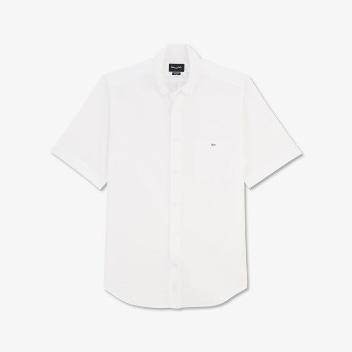 Chemisette blanc en coton dobby