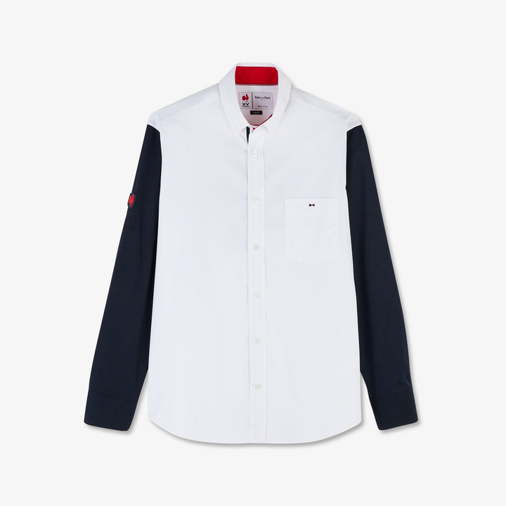 Chemise color-block à broderie XV de France