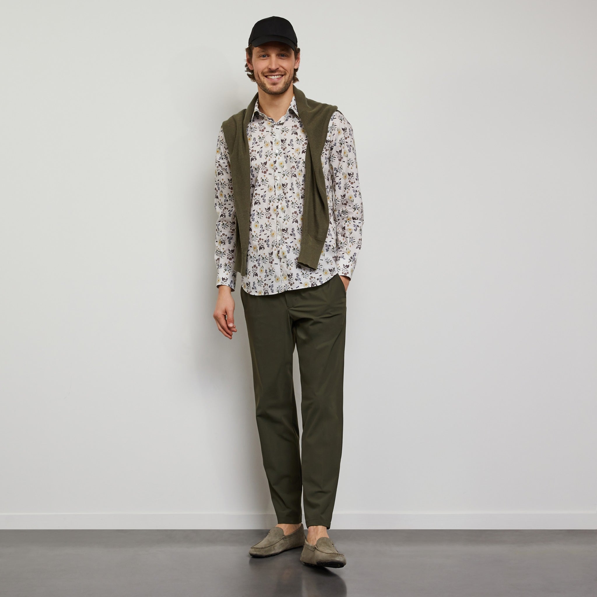 Chemise slim fit à imprimé fleuri