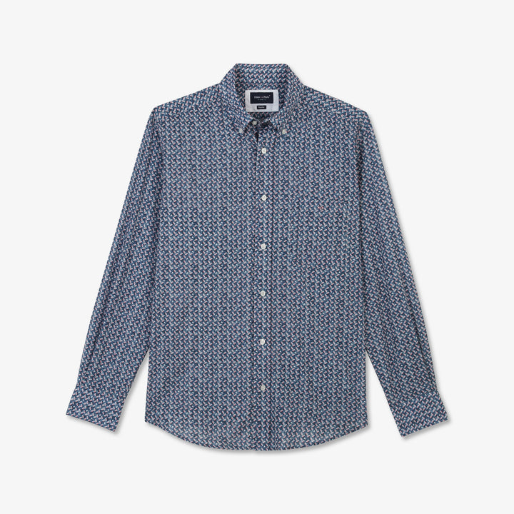 Chemise à micro-motif rose