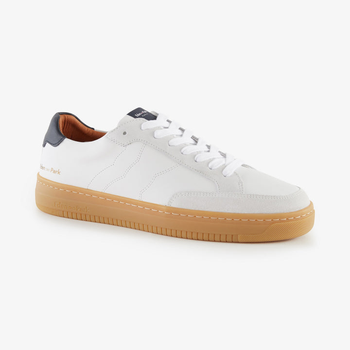 Tennis basses bimatières blanc