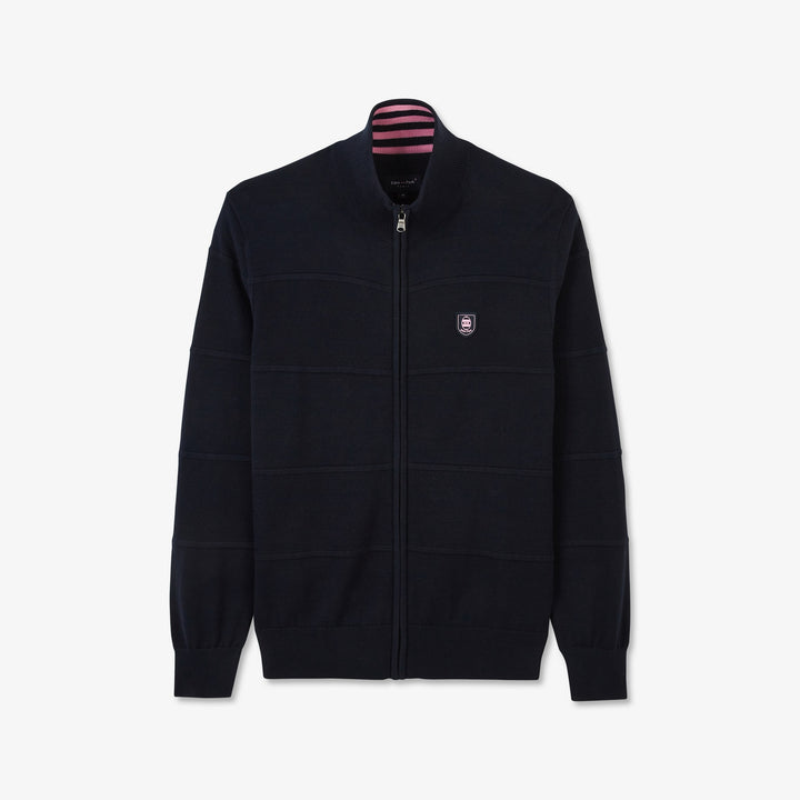 Cardigan zippé en jeu de maille