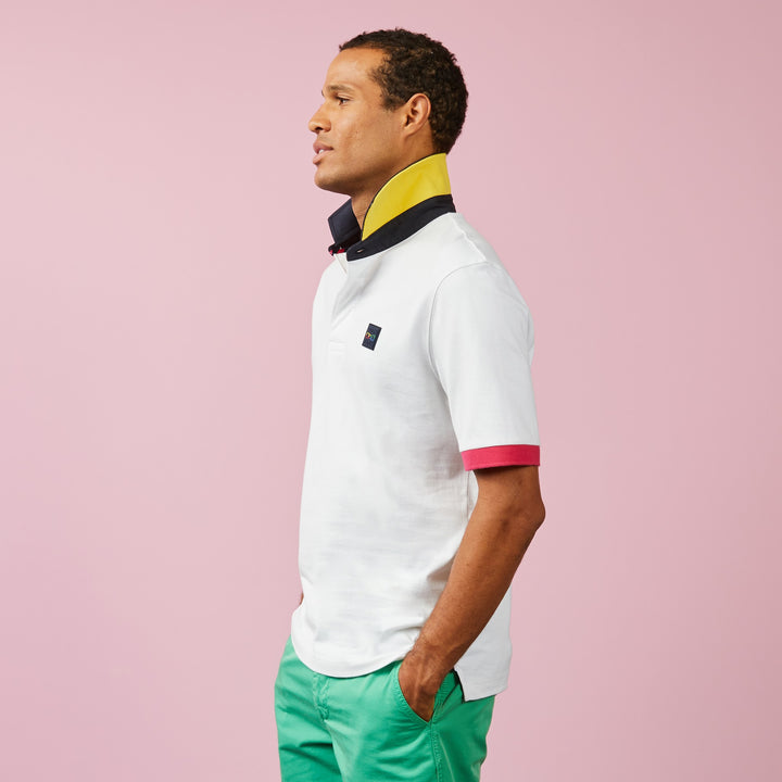 Maillot color-block à broderie French Flair dos