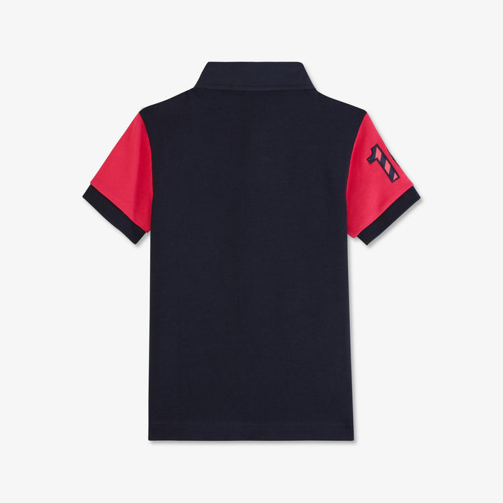 Maillot bleu foncé color-block à broderie n°10