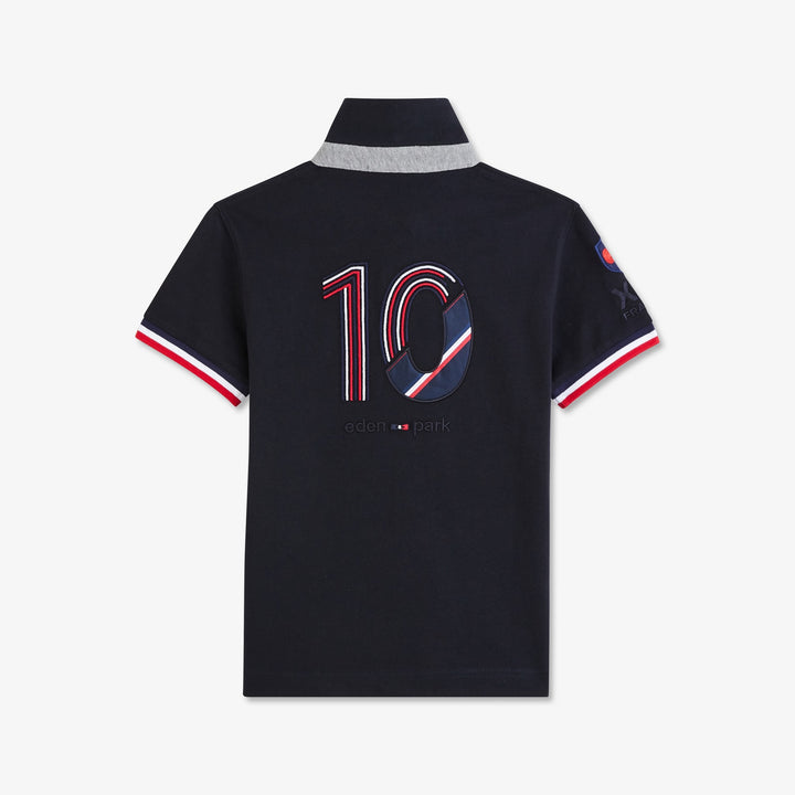 Maillot bleu foncé tricolore à broderies XV de France