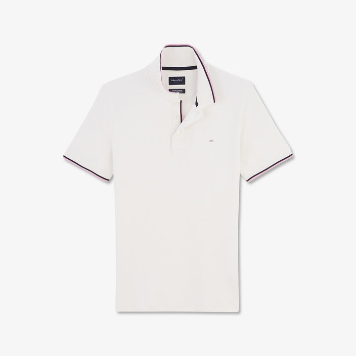 Polo blanc en coton Pima piqué