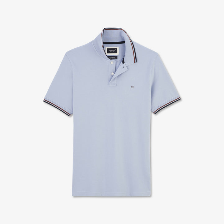Polo bleu clair à manches courtes