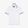 Polo blanc à finitions contrastantes