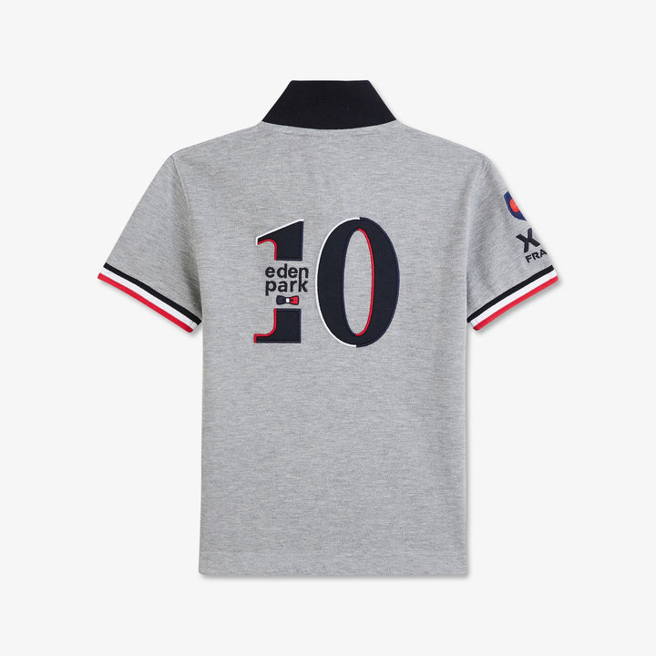 Polo gris à broderie n°10