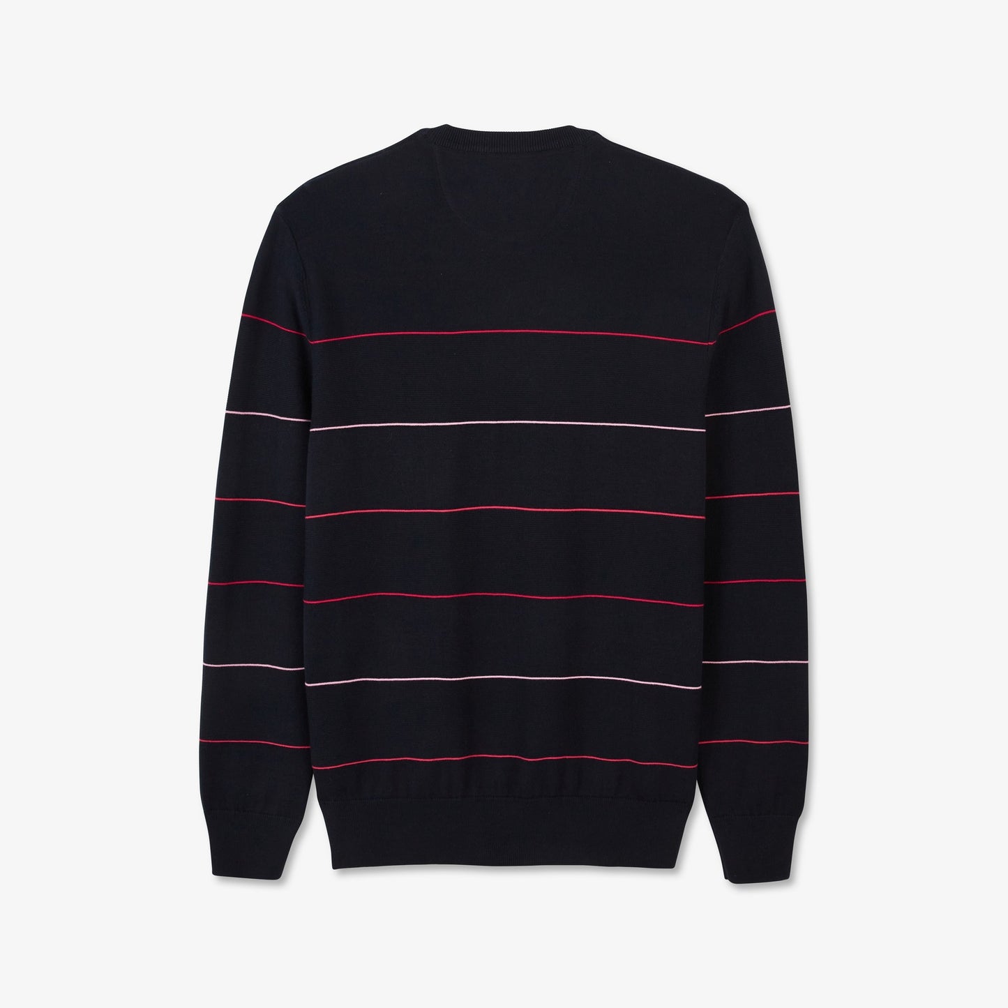 Dark blue striped jumper in combination knit