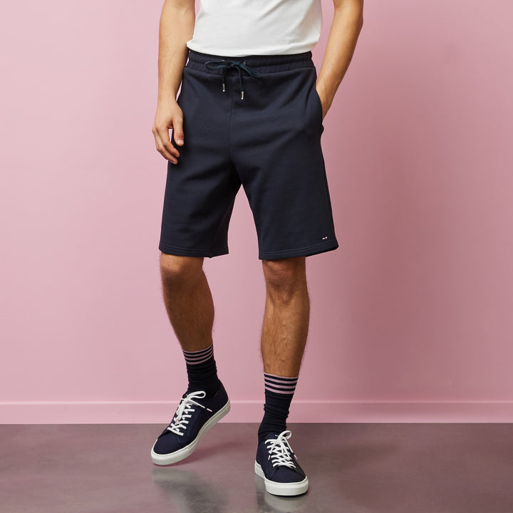 Short bleu marine en molleton